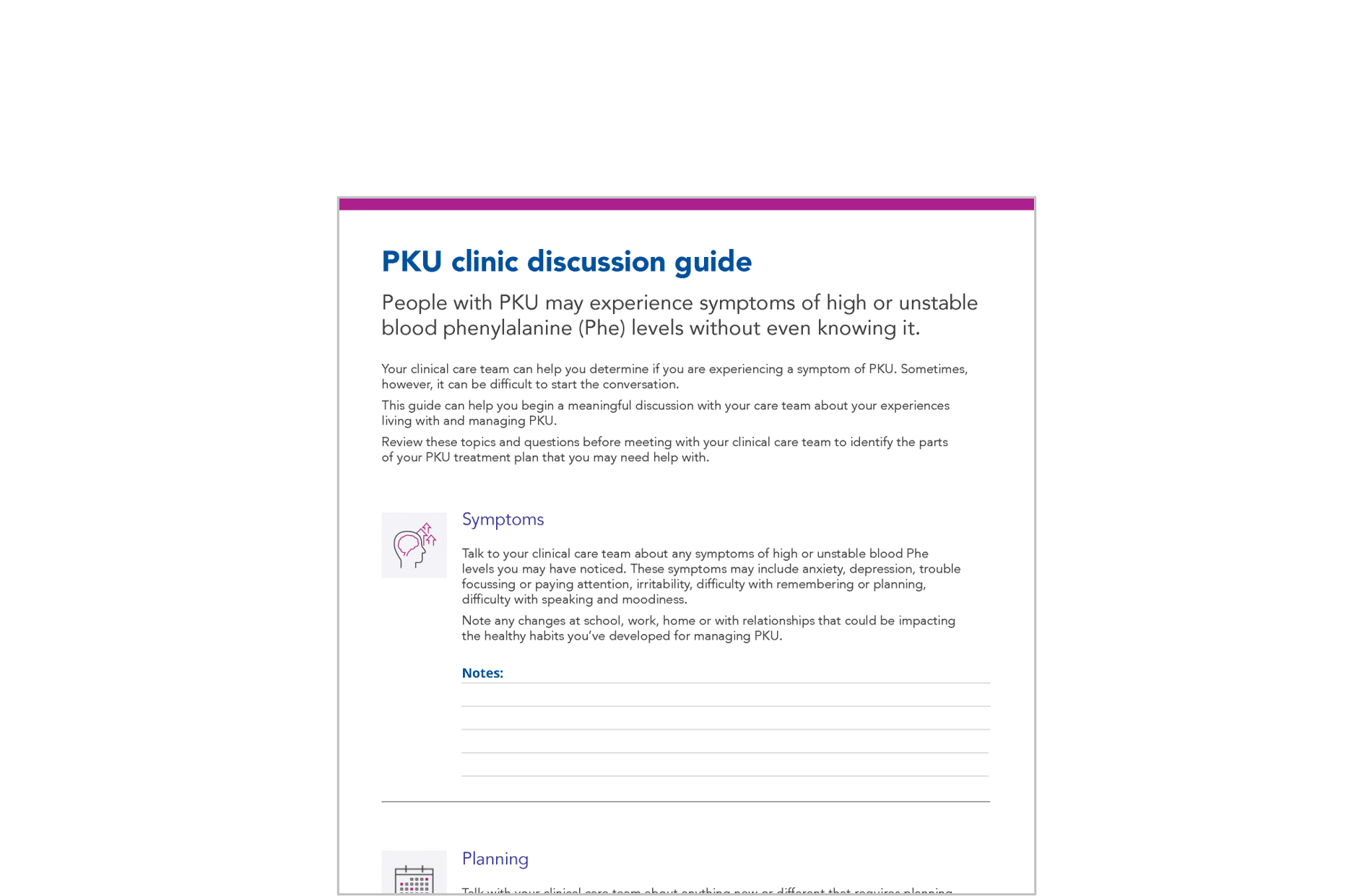 PKU Doctor Discussion Guide