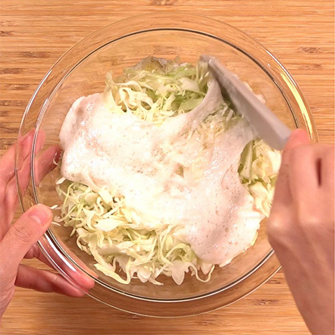 春キャベツのお好み焼きの作り方 Step2