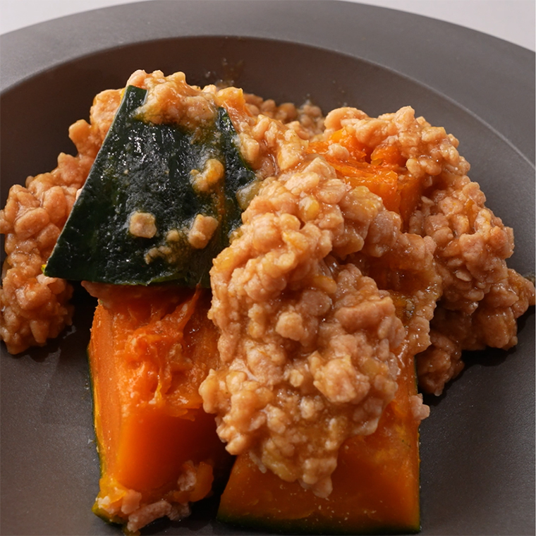 かぼちゃのひき肉あん